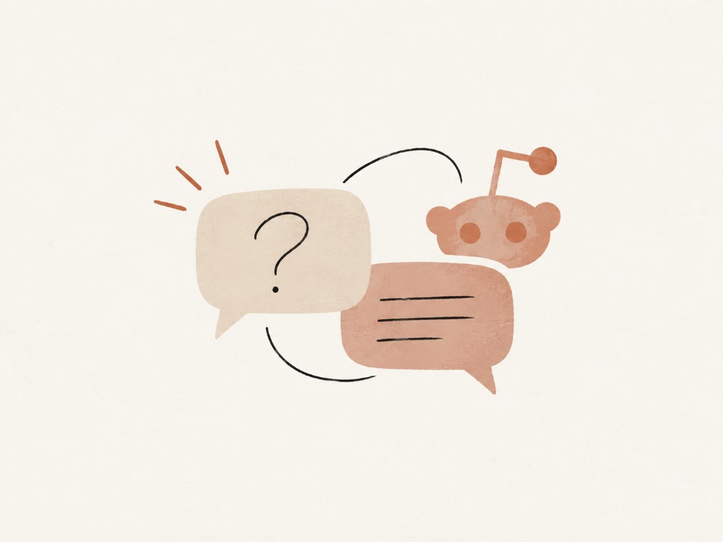 A question passing through Reddit style discourse before the visible reply